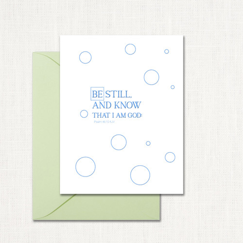 Be Still Greeting Card KJV CARDS Leslie Store